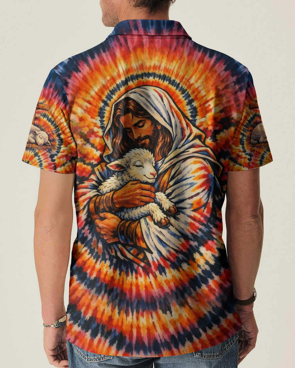 God And Lamb Swirl Men's All Over Print Shirt - Trunx560128