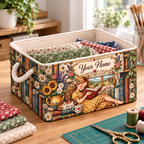 Personalized Book Lover Girl Storage Basket