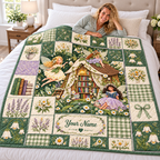 Personalized Fairy Garden Library Quilt