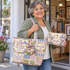 Personalized Lavender Butterfly Quilted Shoulder Bag & Storage Bag