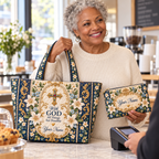 Personalized Ornate Floral Quilted Shoulder Bag & Storage Bag