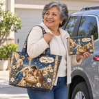 Personalized Starry Family Scene Quilted Shoulder Bag & Storage Bag