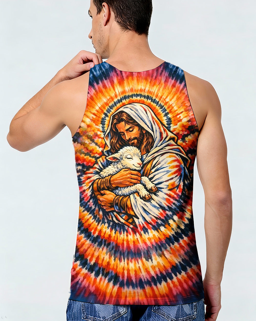 God And Lamb Swirl Men's All Over Print Shirt - Trunx560128