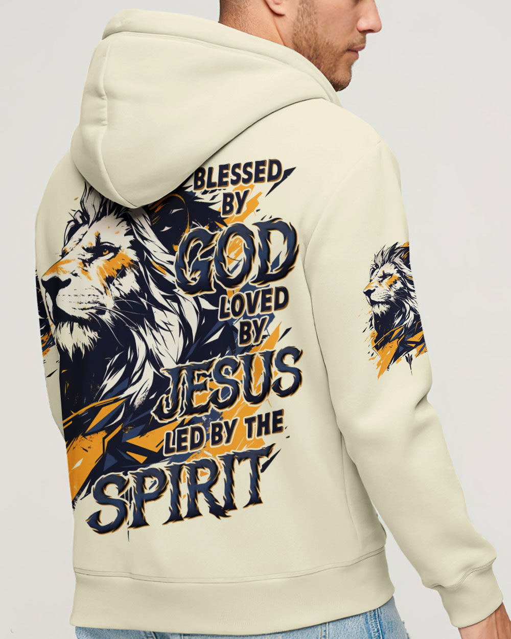 Blessed By God Loved By Jesus Lion Men's All Over Print Shirt - Trunx369337