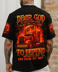 Dear God Trucker Men's All Over Print Shirt - Trunx895637