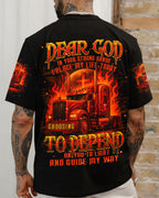 Dear God Trucker Men's All Over Print Shirt - Trunx895637