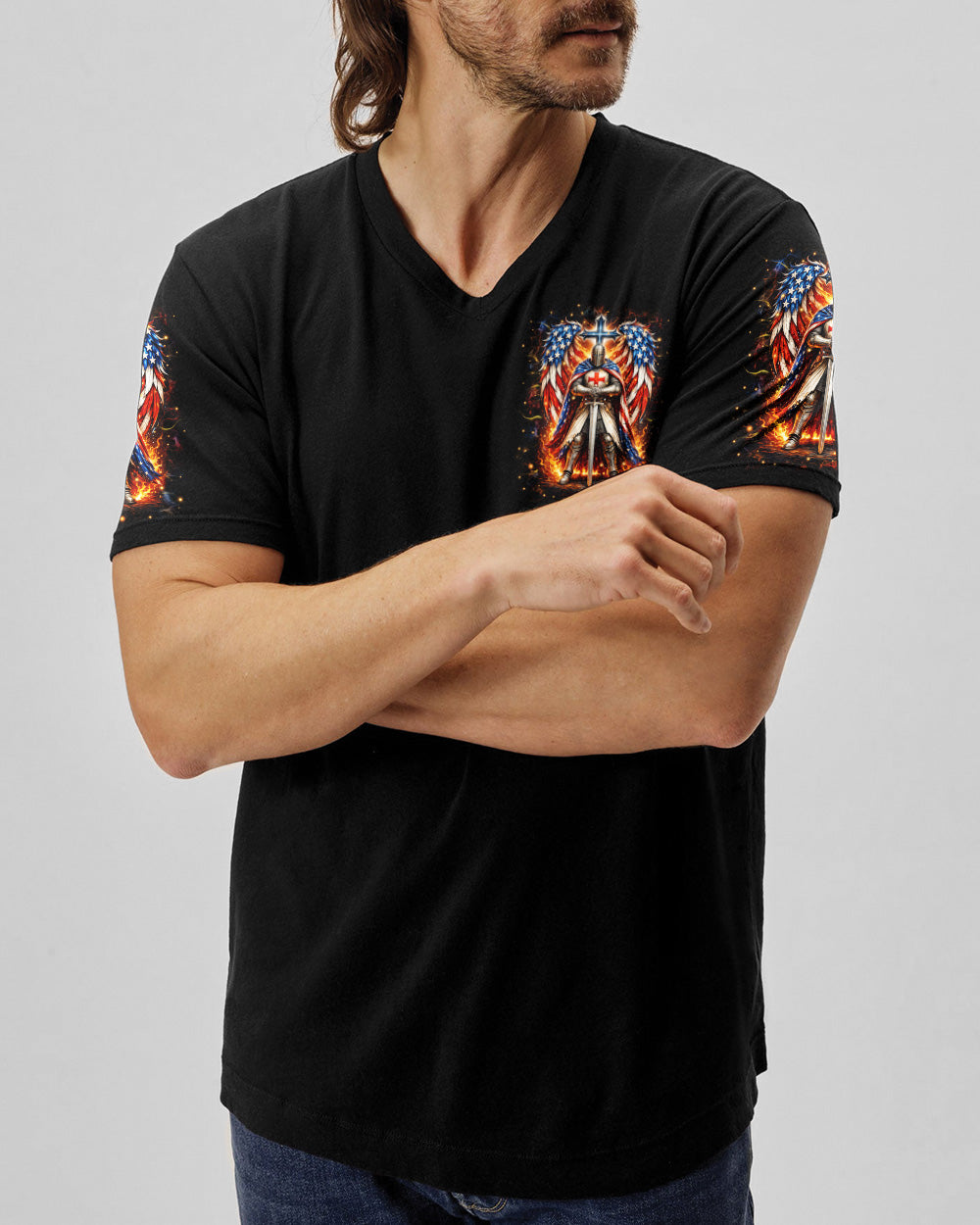 A Warrior Of Christ Wings Men's All Over Print Shirt - Trunx858725