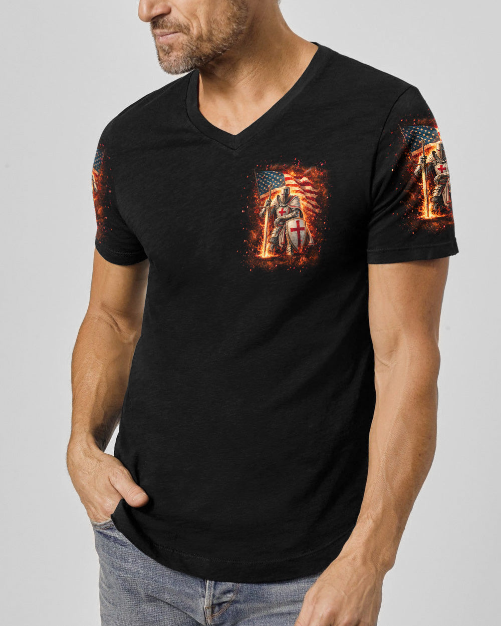 He Who Kneels Before God Warrior Men's All Over Print Shirt - Trunx225941