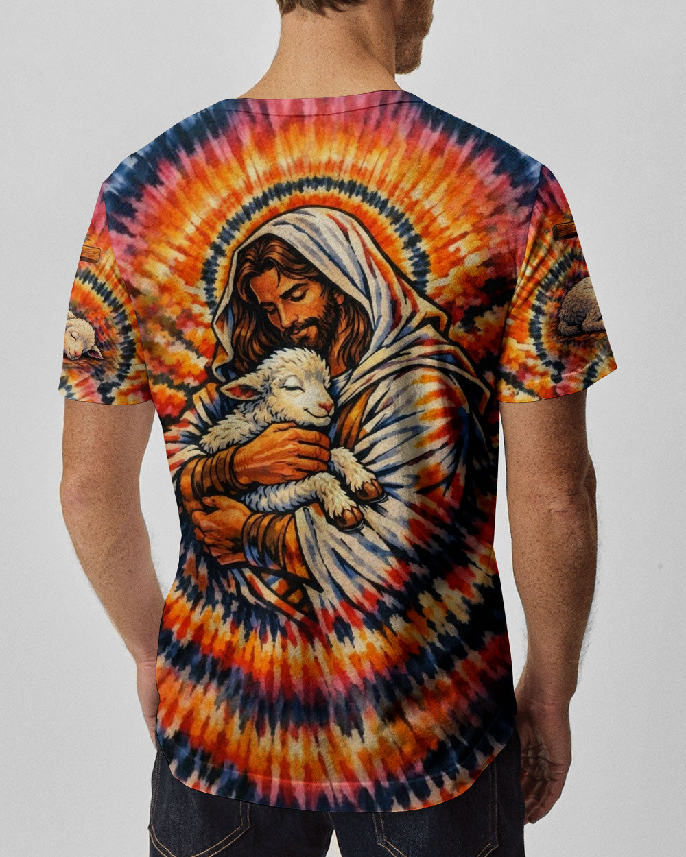 God And Lamb Swirl Men's All Over Print Shirt - Trunx560128