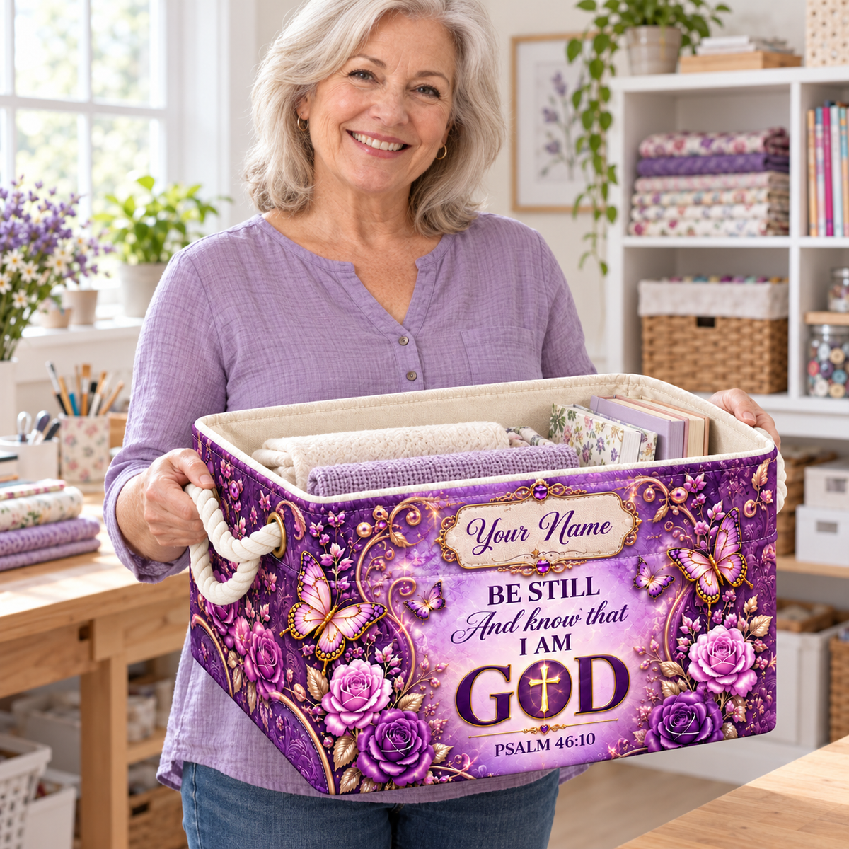 Decorative Designs Personalized Storage Basket Combo