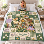 Personalized Fairy Garden Library Quilt