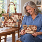 Personalized Cozy Sleeping Cat Quilted Shoulder Bag & Storage Bag