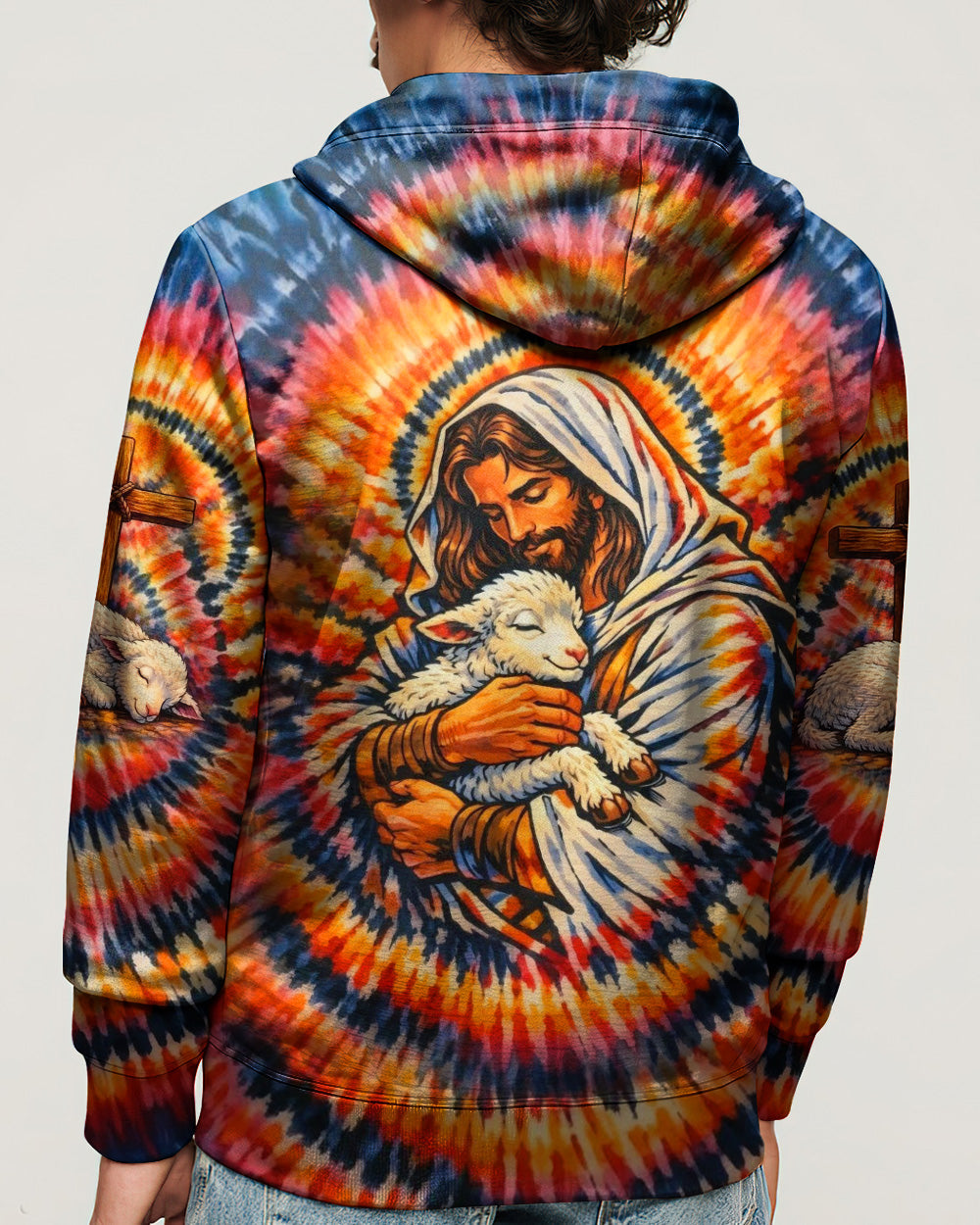 God And Lamb Swirl Men's All Over Print Shirt - Trunx560128