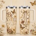 Be Still And Know He Is God 40oz Top Tumbler