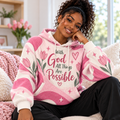 Pink Winged Frog Waffle Hoodie