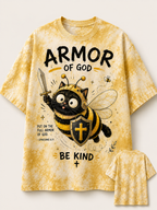 Armor of God Be Kind Surprised Bee Cat Warrior T-Shirt