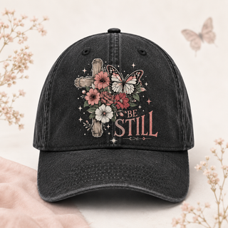 Be Still Cross Floral Classic Cap
