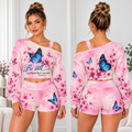 Be Still And Know That I Am God One-Shoulder Top And Shorts Set