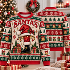 Santa's Leg Lamp Ugly Sweater
