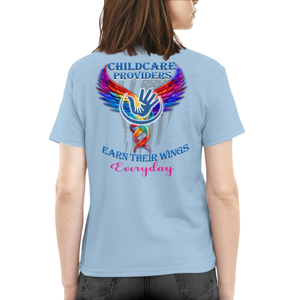Awesome Childcare Providers Earn their wings everyday-Hoodie-#F091024EARTH16BCHPRZ2