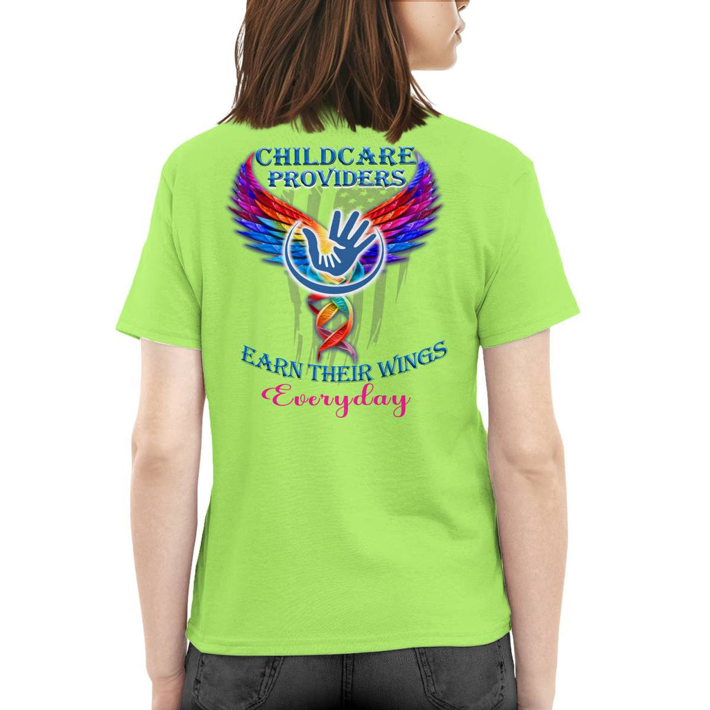 Awesome Childcare Providers Earn their wings everyday-Hoodie-#F091024EARTH16BCHPRZ2