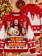 Go Jesus It's Your Birthday Christmas Ugly Sweater