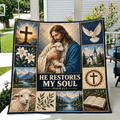 He Restores My Soul Jesus And Lamb Quilt