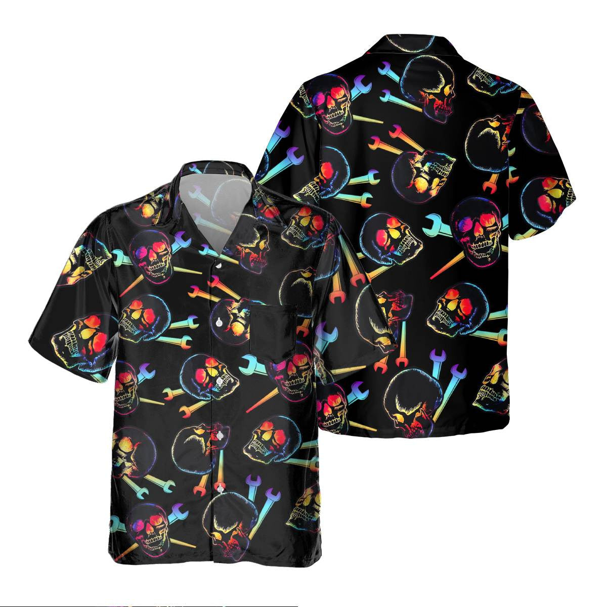 Awesome Ironworker - AOP Pocket Hawaiian Shirt - grunx260804-0285