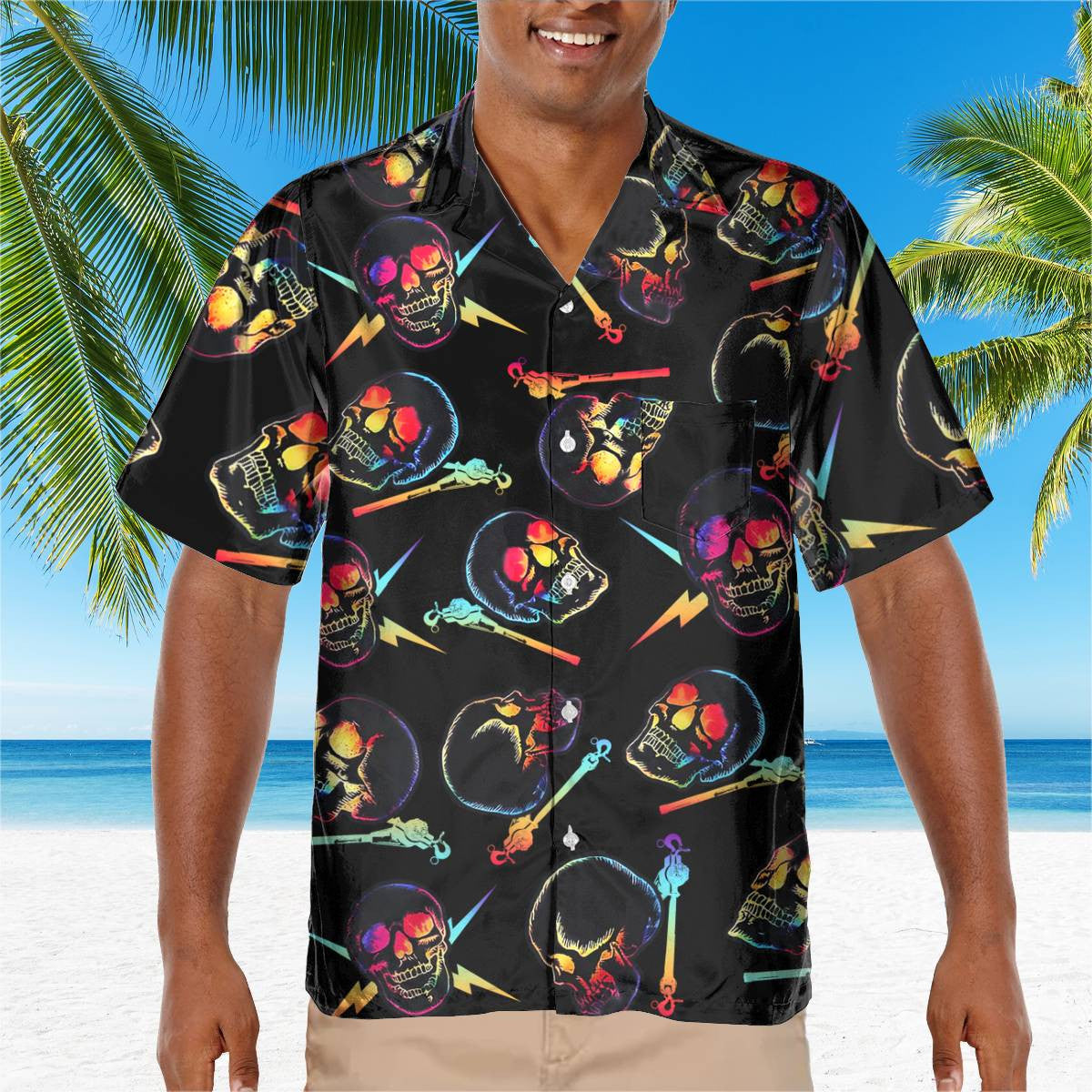 Awesome Lineman - AOP Pocket Hawaiian Shirt - grunx260804-0334