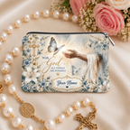 With God Butterfly Personalized PU Leather Pouch