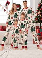 Christmas Tree Cat Family Mixed Cotton Pajamas
