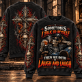 Sometimes I Talk to Myself – Funny Biker Skull Sweatshirt