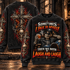 Sometimes I Talk to Myself – Funny Biker Skull Sweatshirt