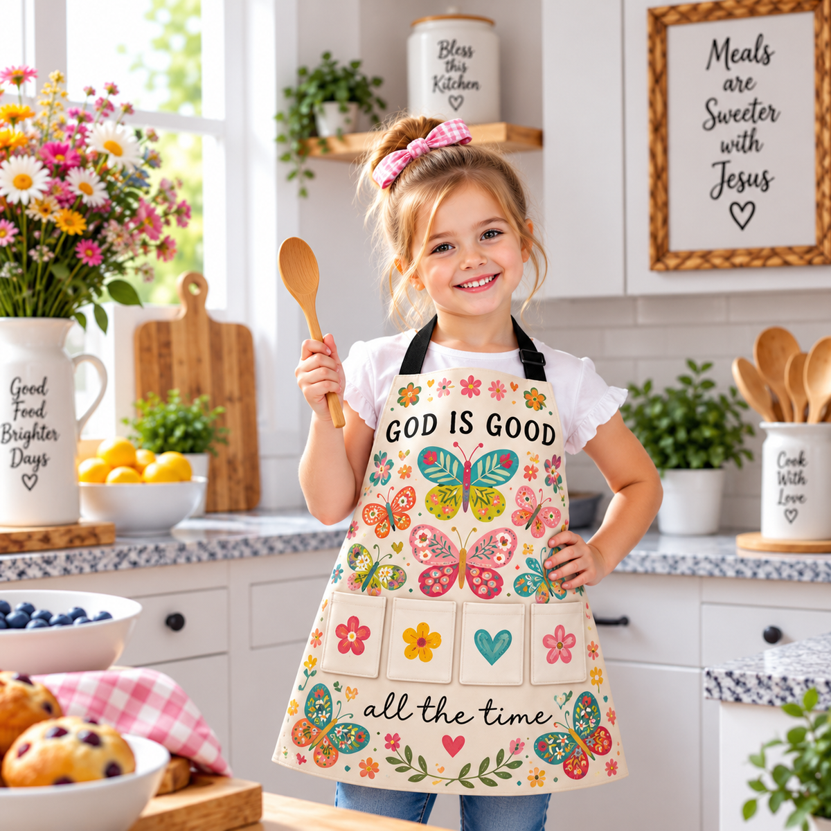 God Is Good All The Time Kids Apron