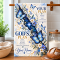 Personalized God's Plan Butterfly Kitchen Towel