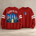 God Is In DAL Striped Sleeve Sweatshirt