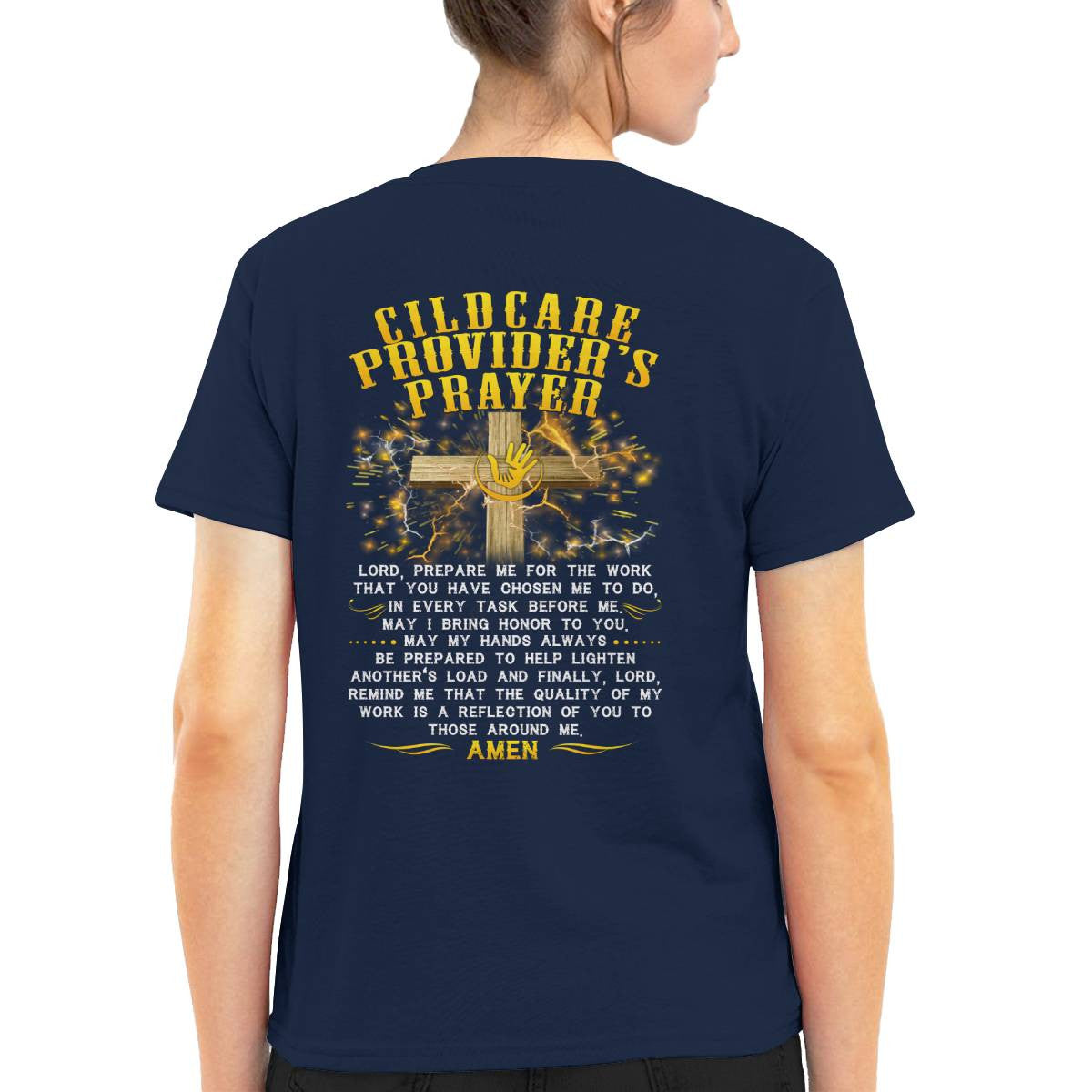 Awesome Childcare Provider's Prayer-T-shirt-#F220624EVTAS6BCHPRZ4