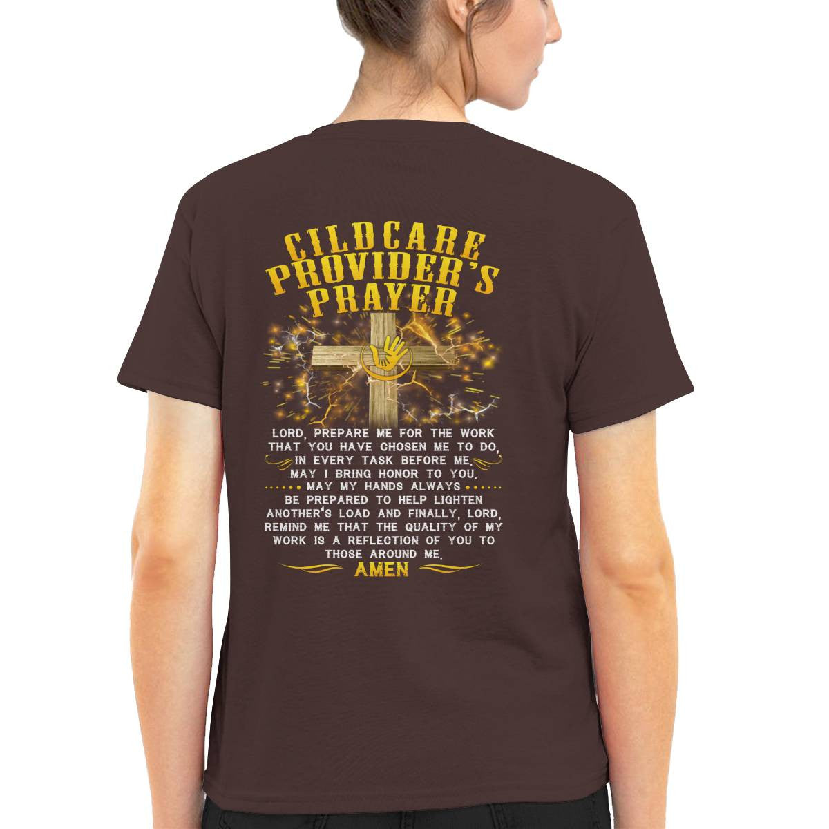 Awesome Childcare Provider's Prayer-T-shirt-#F220624EVTAS6BCHPRZ4