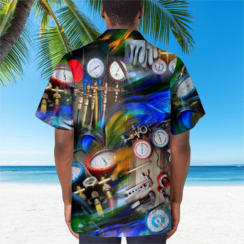 Awesome HVAC Tech - AOP Pocket Hawaiian Shirt - grunx260804-0218