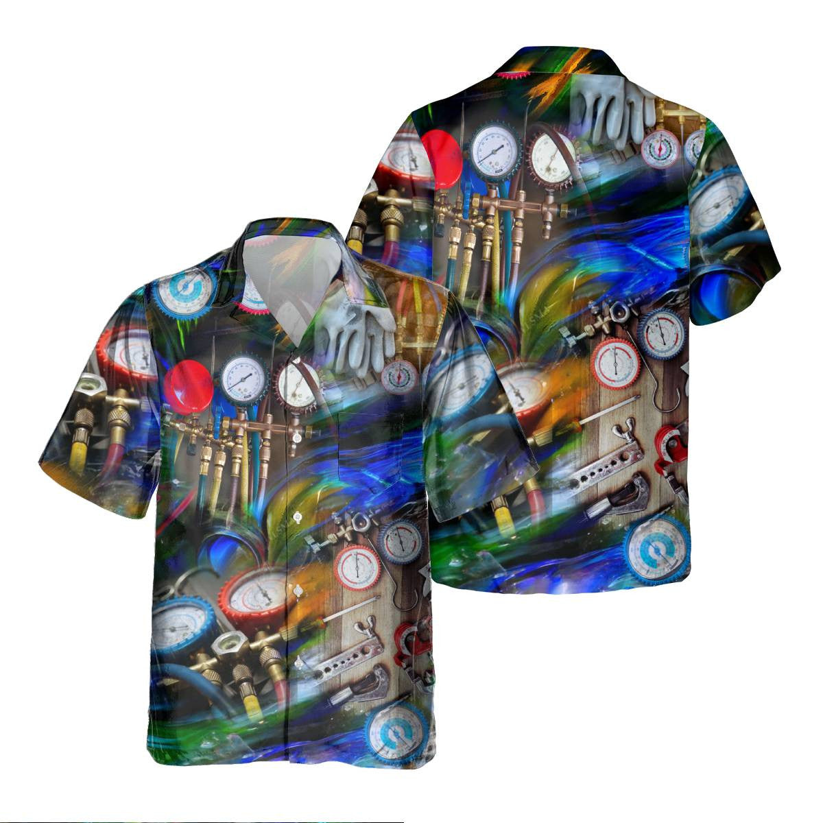 Awesome HVAC Tech - AOP Pocket Hawaiian Shirt - grunx260804-0218