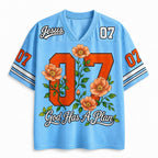 Jesus God Has A Plan Baby Blue T-Shirt Jersey
