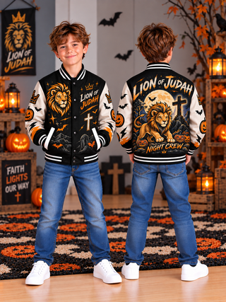 Lion of Judah Night Crew Kids Baseball Jacket