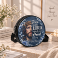 Personalized Jesus Trust in the Lord Leather Round Bag