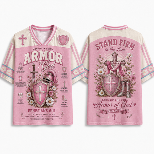 Armor Of God Cottagecore Pink T-Shirt Jersey