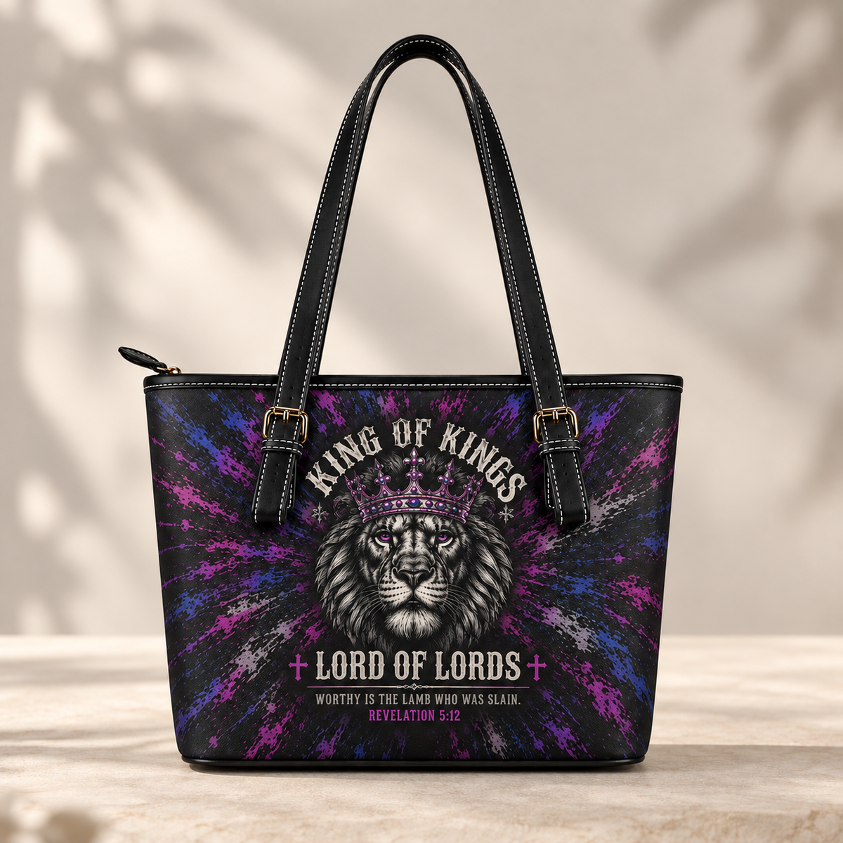 King Of Kings Crowned Lion Saddle Bag