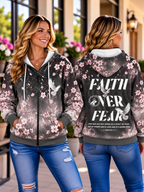 Faith Over Fear Dove Zip Hoodie