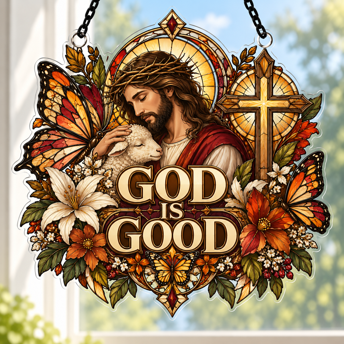 God Is Good Acrylic Suncatcher