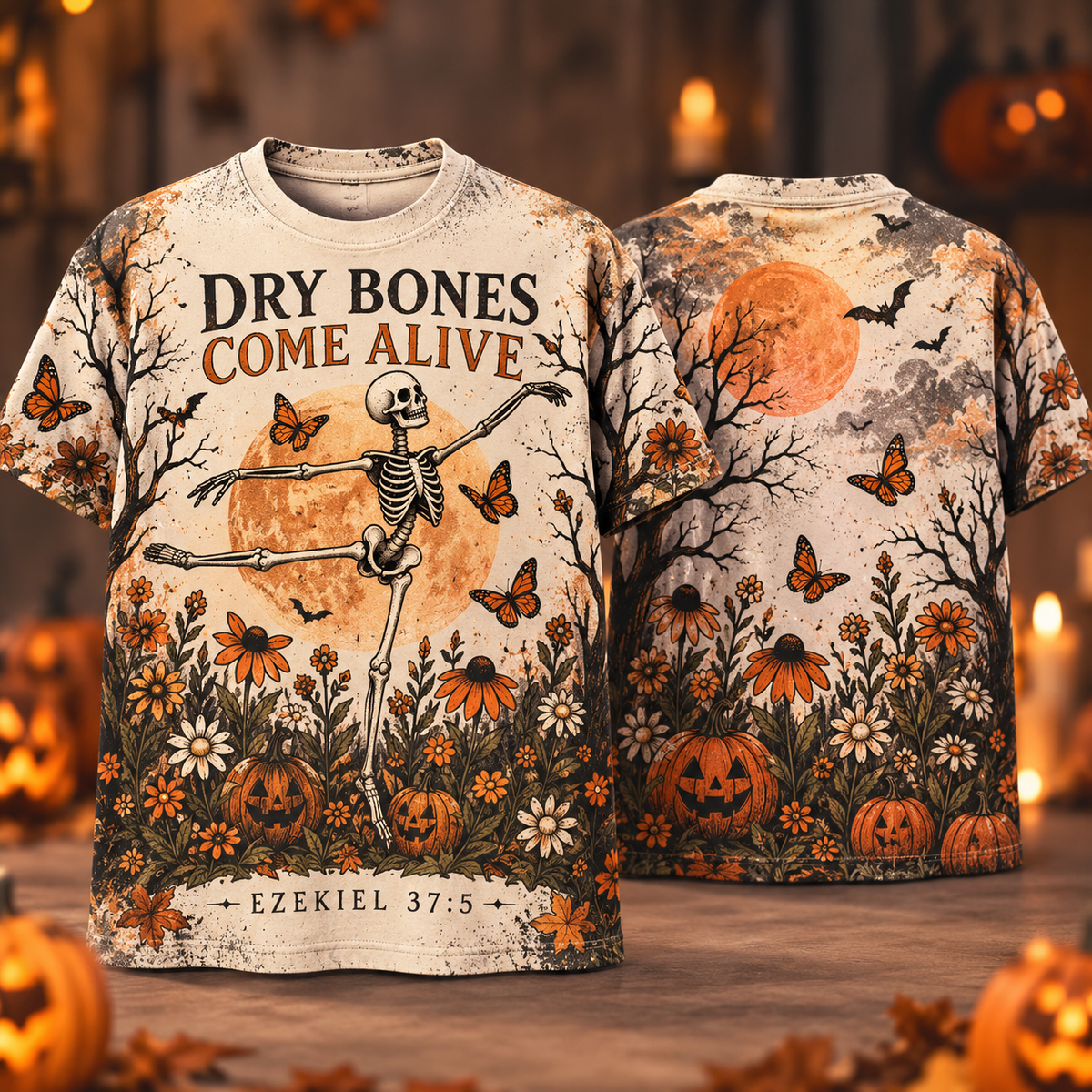 Dry Bones Come Alive Ezekiel 37:5 V-Neck Shirt