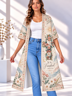 It Is Finished Dove Floral Women's Short-Sleeved Cape