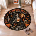 Pumpkin Spice Spirit Of Christ Halloween Round Rug